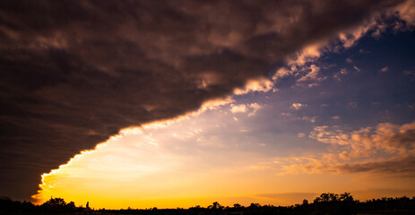 Amazing sunset and sunrise.colorful dramatic sky with cloud at sunset.
Beautiful background for text input.