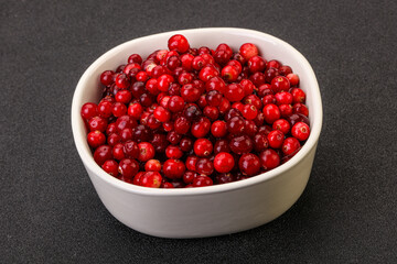 Sweet and tasty cranberry in the bowl