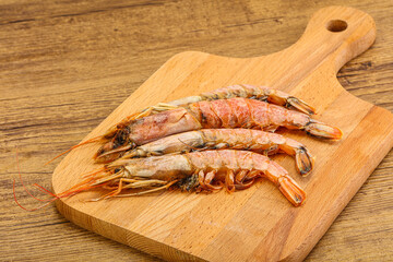 Tasty big Langoustine over the board