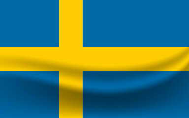 Waved Flag of the Sweden illustration
