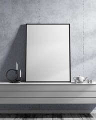 Large poster frame on wall