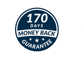 170 day money back guarantee label. 170 Days Money Back Guarantee Icon