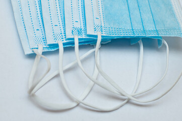 Medical mask on a white background