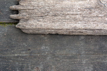 A background of two old boards. The wooden texture of natural aging. High quality photo