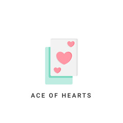 ace of hearts icon vector illustration. ace of hearts icon flat design.