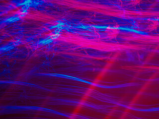 Colorful light trails with motion blur effect. defocused	
