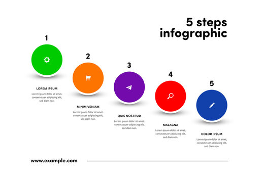 Simple 5 Steps Circular Infographic