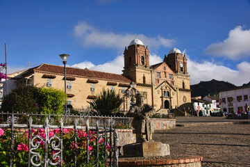 The Convento de los Franciscanos monastery and Basílica Menor in Monguí, Boyaca, Colombia