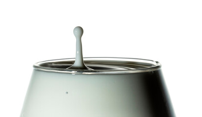 Milk drop splash falling