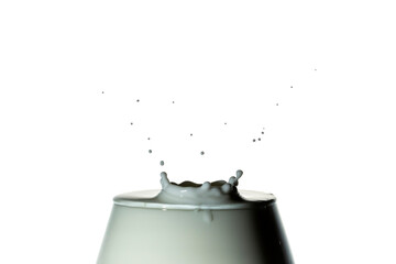 Milk drop splash falling