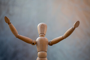 Mannequin with wide open arms