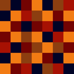 Abstract geometric seamless pattern for presentation, web, cover, card, flyer. Retro colors. Check square background.