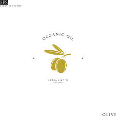 Olive oil. Isolated logo on white background