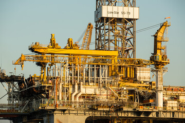 Fototapeta na wymiar Offshore oil platform in Rio de Janeiro, Brazil.
