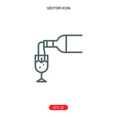 aperitif icon vector in trendy flat style isolated on white background. aperitif icon image, aperitif icon illustration. aperitif icon