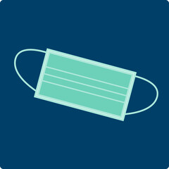 Medical mask, virus mask, medical mask flat design isolated on background