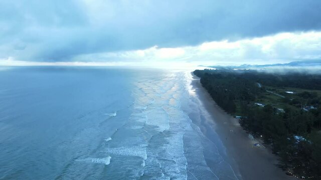 The Sematan Beach and Coastline of the most southern part of Sarawak and Borneo Island
