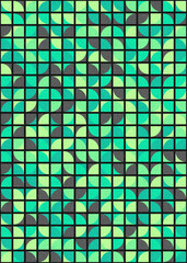 Abstract Geometric Pattern generative computational art illustration