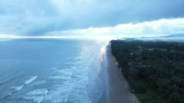 The Sematan Beach and Coastline of the most southern part of Sarawak and Borneo Island