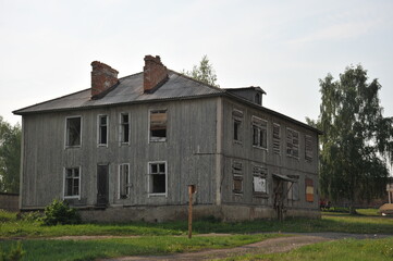 Abandoned building in the city of Yurga, Kemerovo region