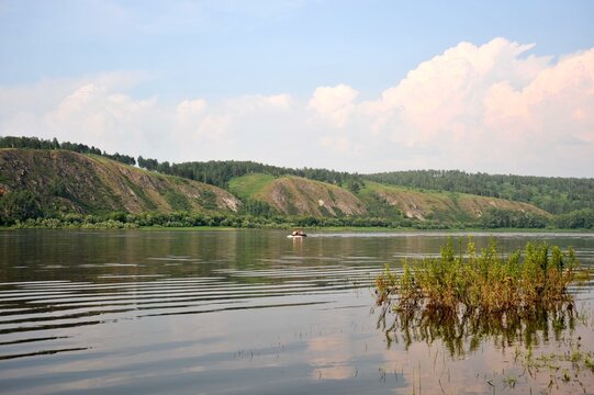 Tom River near the town of Yurga, Kemerovo region in Western Siberia