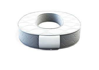 A illustration 3D of a mattress in the shape of number 0