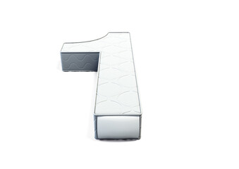 A illustration 3D of a mattress in the shape of number 1