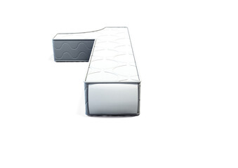 A illustration 3D of a mattress in the shape of number 1