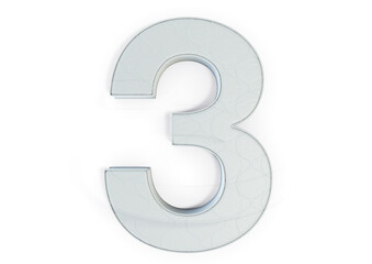 A illustration 3D of a mattress in the shape of number 3