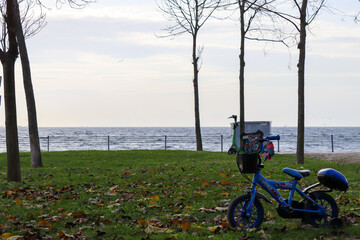 Fototapeta premium bicycle on the beach