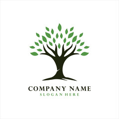 tree logo inspiration.modern design.vector illustration concept, Green tree vector logo design template. Plant, nature and ecology.