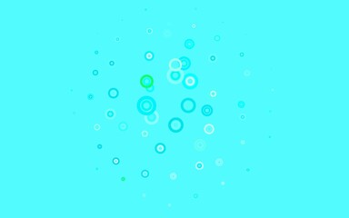 Light Green vector template with circles.
