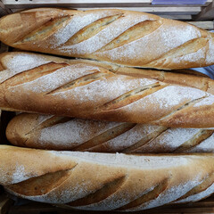 baked bread baguette