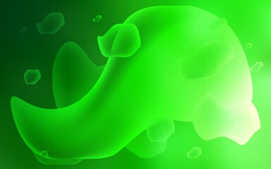 Light Green vector template with lines, ovals.
