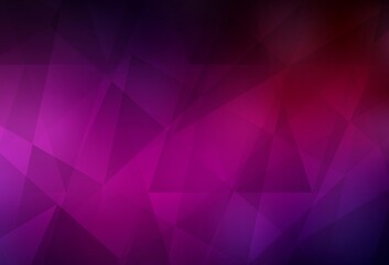 Fototapeta premium Dark Pink vector triangle mosaic template.
