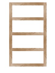 wooden bookcase without books isolate illustration