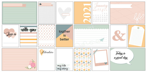 Project life set of cards scrapbooking en english - 403870821