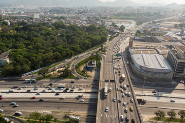 Heavy traffic in Rio de Janeiro, Brazil