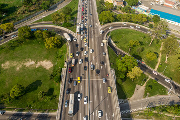 Heavy traffic in Rio de Janeiro, Brazil