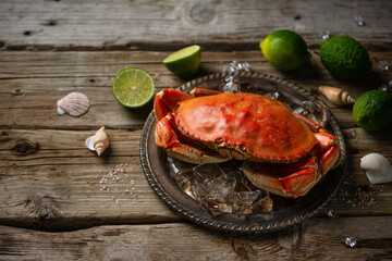 seafood, fish, shrimp, background, sea, lobster, octopus, lemon, oyster, cooking, food, fresh,...