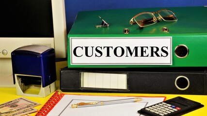 Customers. Text label in the registrar's folder. Planning of business strategy and prospects for...