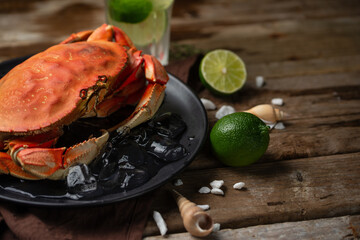 seafood, crab, crustacean, lobster, fish, background, food, fresh, shell, lemon, prawn, shrimp,...