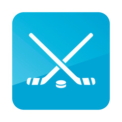 Ice Hockey Sticks and Puck vector icon