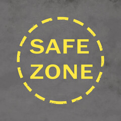 Yellow and Black Caution sign wallpaper background poster card design. New modern shop front banner.