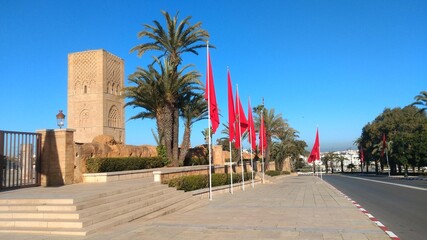 Fototapeta na wymiar Hassan Tower Rabat