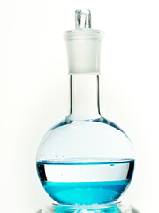 Glass flask with a chemical reagent.