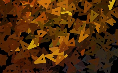 Dark Green, Yellow vector background with polygonal style.