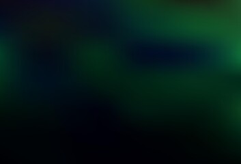 Dark Green vector blurred shine abstract template.