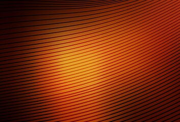 Dark Red vector background with curved lines.