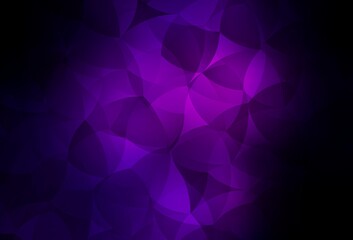 Dark Purple vector background with abstract shapes.